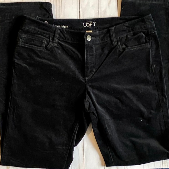 LOFT Pants - Women’s Loft Modern Straight Black Corduroy Pants